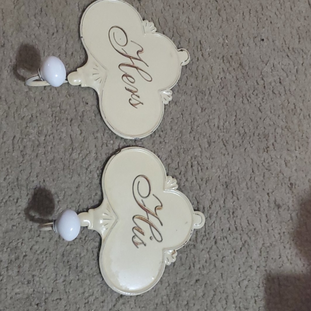 His and Hers towel racks holders